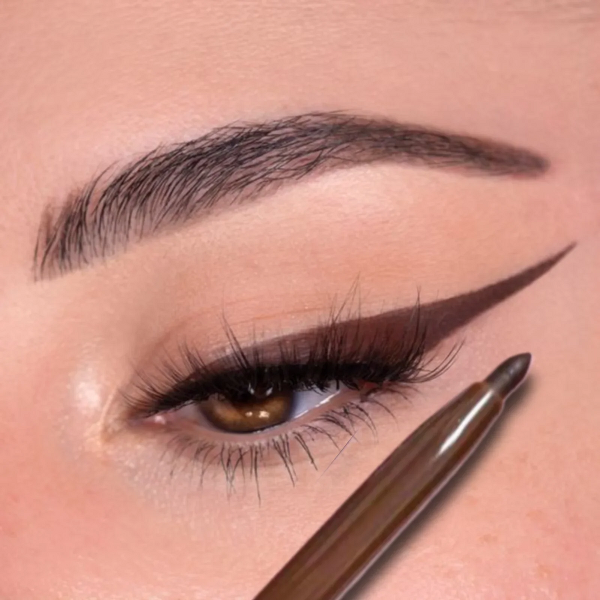 Blushimmer waterproof black brown eyeliner gel pencil with matte finish, ultra-fine tip, quick-drying, non-smudge makeup for eyes