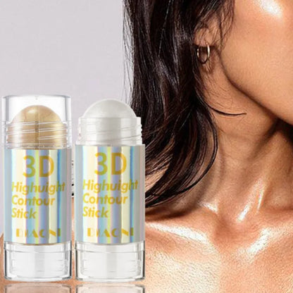 Blushimmer 3D face highlighter stick with six color options, featuring contour, shimmer, and concealer for radiant makeup looks