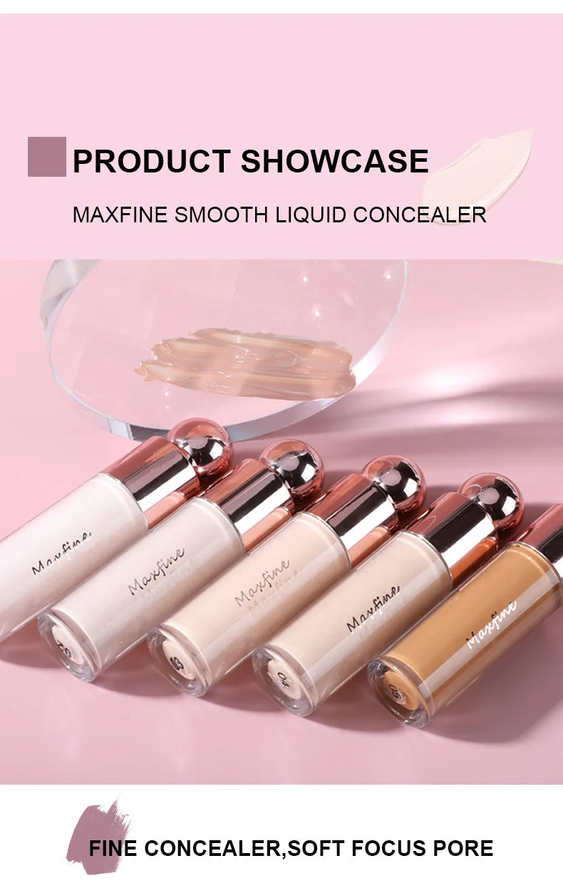 Blushimmer nude matte full coverage liquid concealer with brightening and hydrating properties, long-lasting and weightless formula.