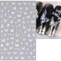 Elegant Butterfly Nail Manicure Stickers Blue Butterflies Leopard Retro Flowers Adhesive Decal Wedding Charm Manicure Tips