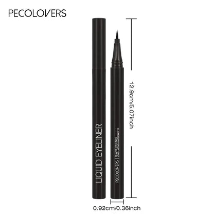 Blushimmer 5-piece set of waterproof liquid eyeliner pens with ultra-fine tips for long-lasting, charming eye makeup in black.