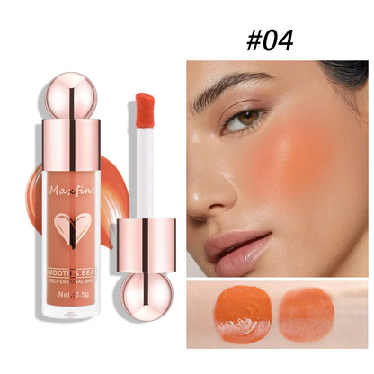 Multifunctional Liquid Blush with Smooth Texture Long Lasting Pigmentation Hydrating Formula and High Light Effect for Makeup