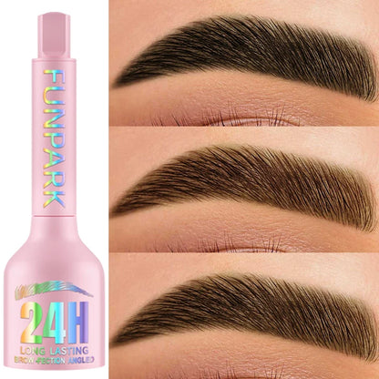 Blushimmer 3D Dye Eyebrow Pencil in black, brown, and natural shades with brush, waterproof, anti-smudge, for natural eyebrow enhancement