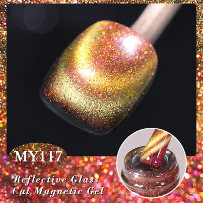 Blushimmer Born Pretty 117 Colors cat magnetic gel nail polish 10ml, semi-permanent varnish with full coverage for stunning manicure.