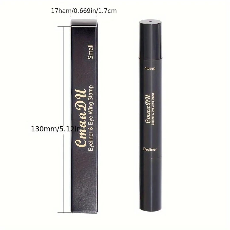 Black Wing Stamp Liquid Eyeliner by Blushimmer, waterproof and smudge-proof, with precise wing stamp and applicator for bold eye looks.
