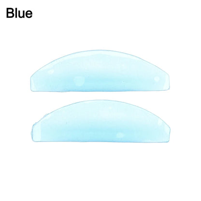 Pair of Blushimmer silicone eyelash perm pads and rods for lifting and curling 3D eyelashes, used as eyelash curler accessories.