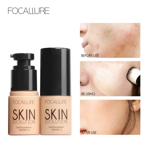 Blushimmer Focallure liquid foundation and concealer cream with full coverage, oil-control, and moisturizing face makeup for women.
