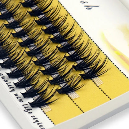 Blushimmer 20D/30D Mink Eyelashes in a box with 60 bundles, natural 3D Russia individual eyelash cluster for makeup and extensions.