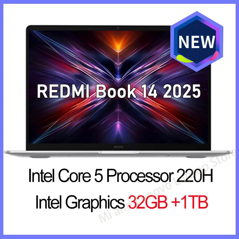 【World Premiere】Xiaomi REDMI Book 14 2025 NEW Intel Core 5 220H 16G/32G+512GB/1TB 2.8K 120Hz Screen