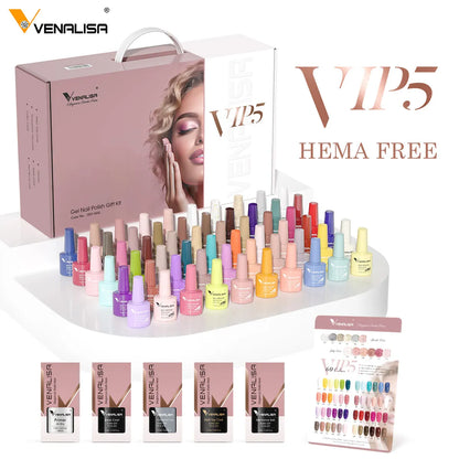 Venalisa Blushimmer glitter gel polish in pink nude, full coverage UV LED French nail gel with glitter finish and soak-off formula.