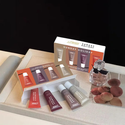 Christmas gift Moisturizing Mirror Lipstick Vanilla Powder Sugar Coffee Cake Smell Lipstick Transparent Oil Makeup Set