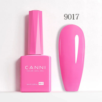 Blushimmer CANNI Hema Free Nail Gel Polish Fall Color Collection with semi-permanent red, nude, and glossy top coat in 9ml bottle