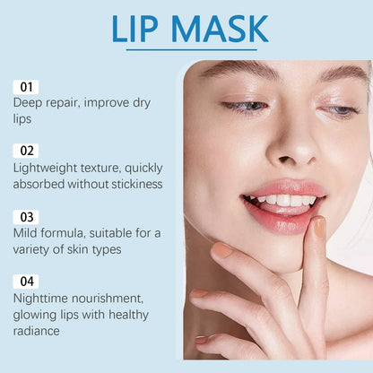 Blushimmer collagen lip mask soothing dry, chapped lips, reducing fine lines and providing moisturizing, smoothing repair for lips.