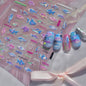 5D Deep Sea Fish Nail Art Stickers Shimmery Bubble Colorful Marine Life Nail Decals Summer Ocean Self Adhesive Manicure Decal