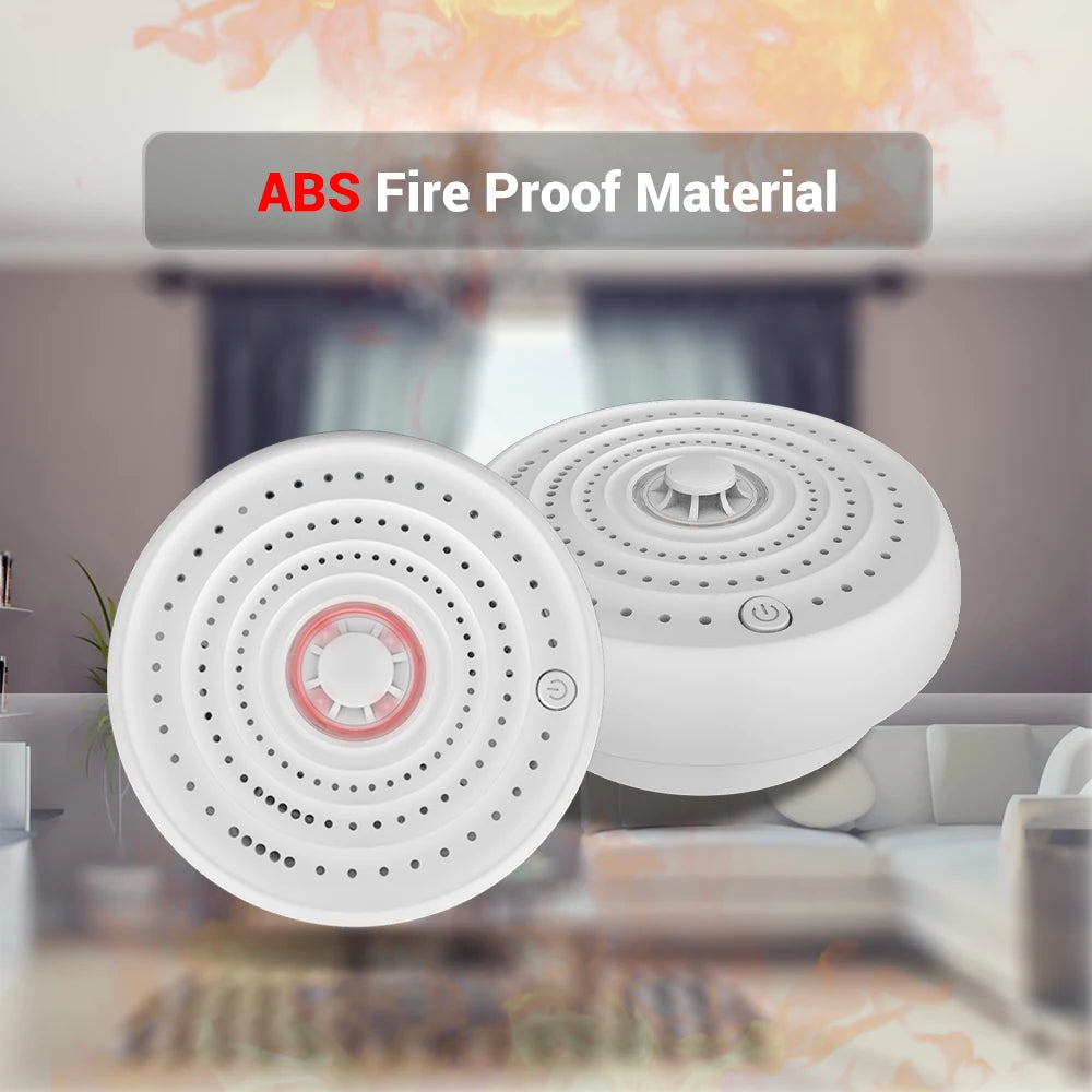 Smart Home Wireless Heat Detector 85dB High Decibel Fireproof Temperature Sensor With 10 Years Battery Life For Alarm System