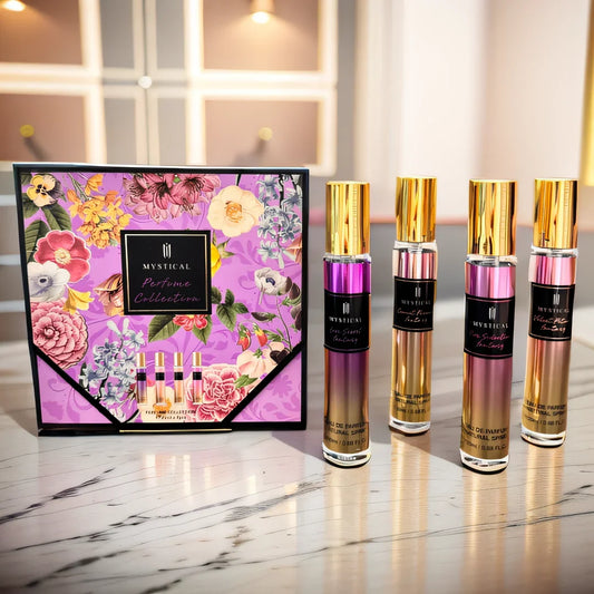 Blushimmer Mystical Women's floral perfume gift box with unisex fragrance, travel size, ideal for Mother's Day, Valentine's Day, or birthdays.