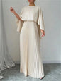 Luxlife Brands Harmony Draped Event Outfit featuring elegant fabric and stylish draping for formal occasions.