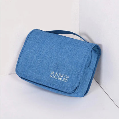 Blushimmer women's travel cosmetic bag with waterproof toiletry organizer, hanging bathroom wash bag, and spacious storage.