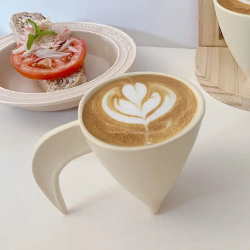 Simple Ceramic Coffee Cup Delicate Latte Art Coffee Mug English Afternoon Tea Tea Set Breakfast Milk Oatmeal Mug Birthday Gift