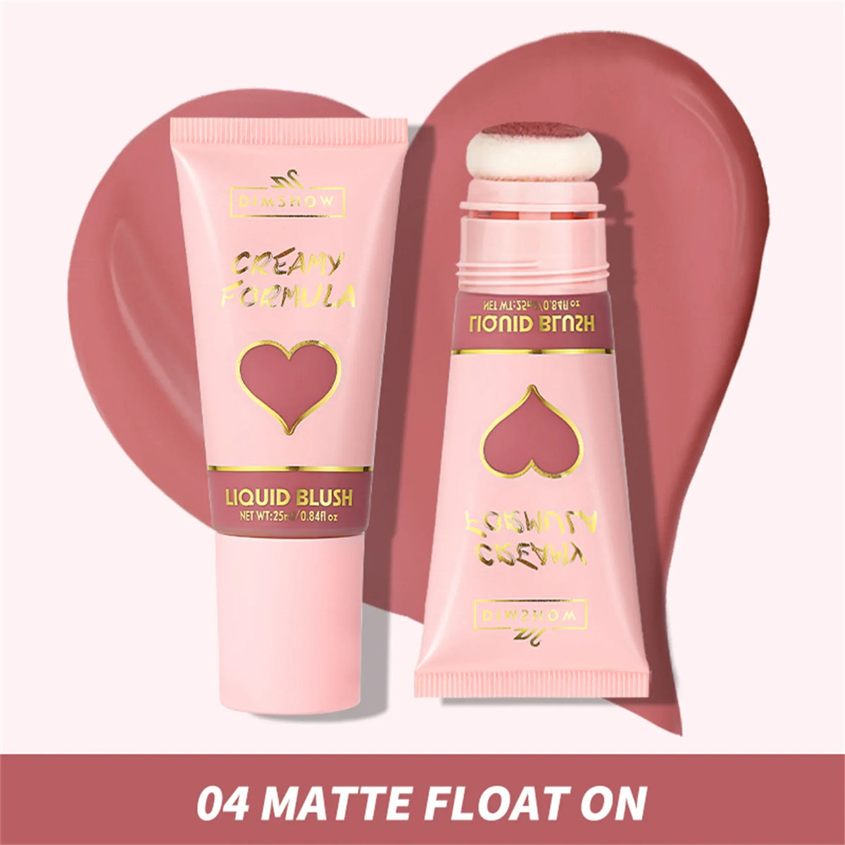 Blushimmer DIMSHOW 6-color velvet sponge head for lips and cheeks, featuring low light moisturizing water and easy-to-apply blush.