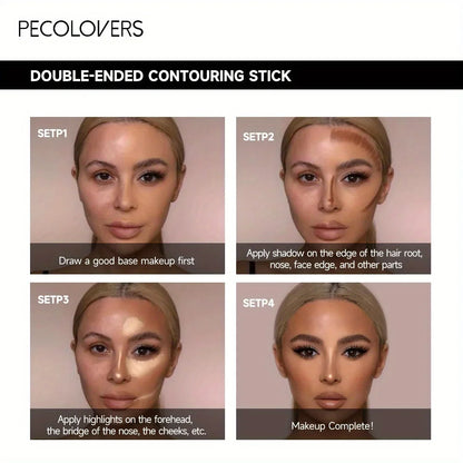 Blushimmer double head highlight and contour pen with liquid foundation and concealer for face makeup, waterproof and easy to apply.