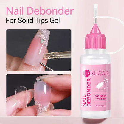 Blushimmer 15ML acetone-free nail glue remover for press-on nails, gentle, multi-functional nail polish and glue removal.