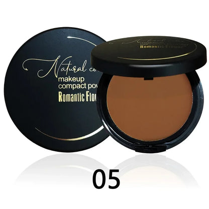 Blushimmer dark skin bronze powder foundation and concealer palette with 6 shades for 3D highlighting and oil control makeup application