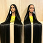 Selvanelle 38-inch bone straight lace front wig with HD lace, pre-plucked, glueless, human hair, 13x6 frontal for women
