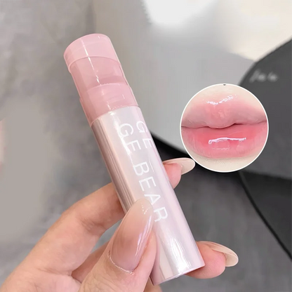 Blushimmer Gege Bear Water Gel Lip Gloss with hydrating formula, clear shine, long-lasting color, and natural finish.