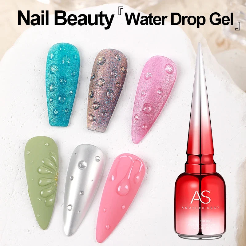 Blushimmer AS 15ml transfer foil gel nail polish with star sticker design, fast-drying UV and LED soak-off gel for nail art.
