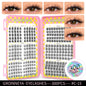 Blushimmer GROINNEYA eyelash clusters, 320 pcs natural eyelash extension clusters with mixed volume tray for lash extensions.