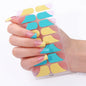 16Tips Full Cover French Nail Polish Strips Gradient Glitter Nail Stickers Self Adhesive Manicure Decoration Nail Art Decals