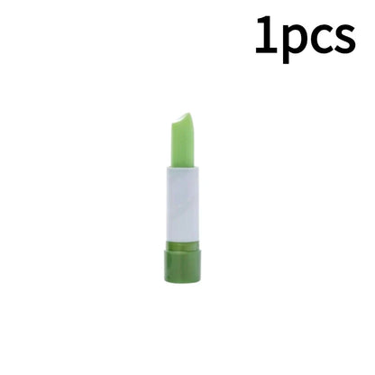 Blushimmer Aloe Vera moisturizing lipstick and lip balm set showing nourishing, color-changing, anti-drying lip care products.
