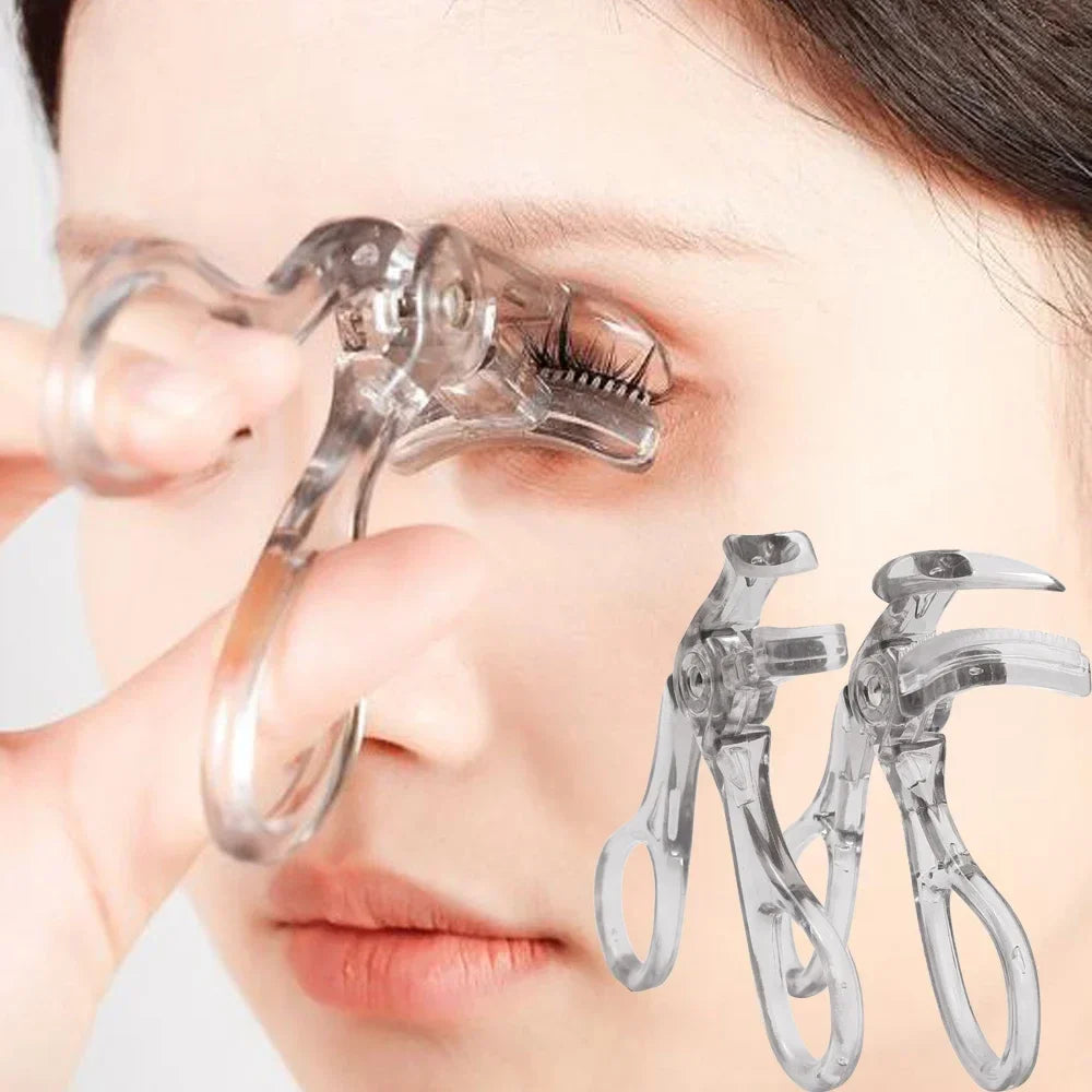 Blushimmer professional frameless eyelash curler with refill pad, long-lasting lash shaping tool with comb teeth for curling eyelashes