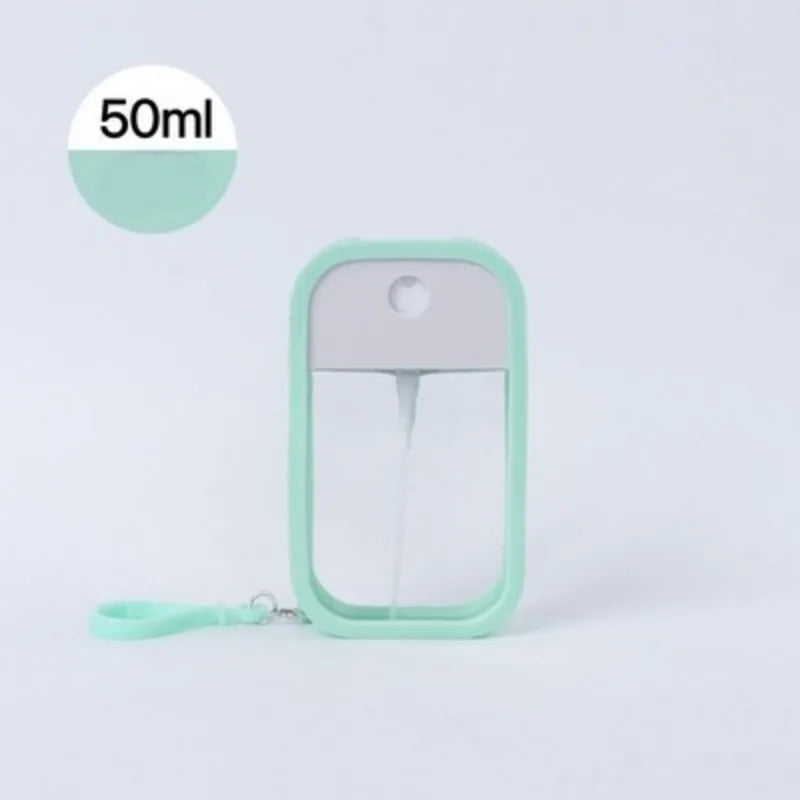 50ml Spray Small Sanitizing Spray Scented Vegan Hand Sanitizer with Keychain Perfume Alcohol Water Spray Bottle Travel Dispenser