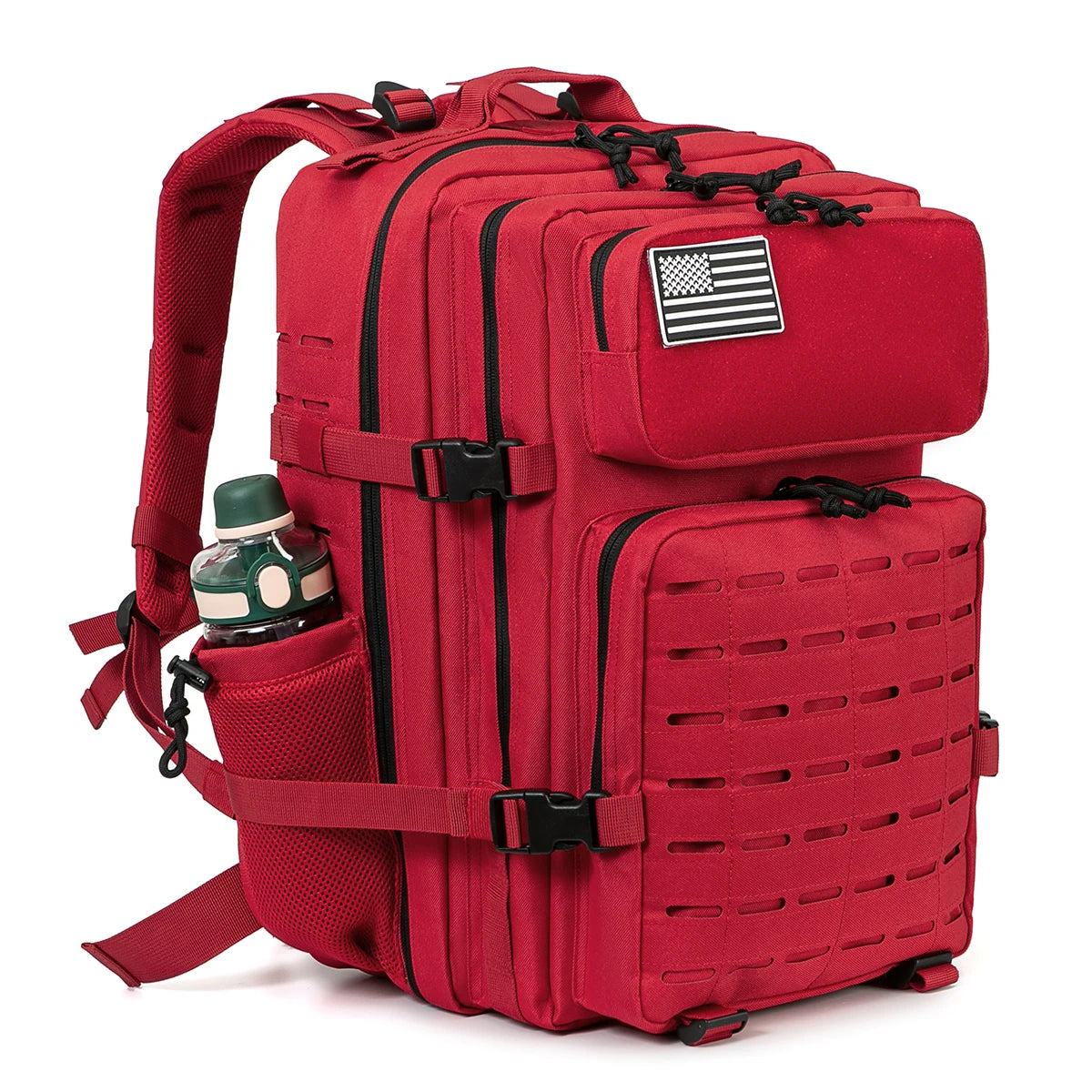 Adventure Club Store 45L men's tactical backpack with double cup holders, ideal for hunting, camping, hiking, and outdoor survival.