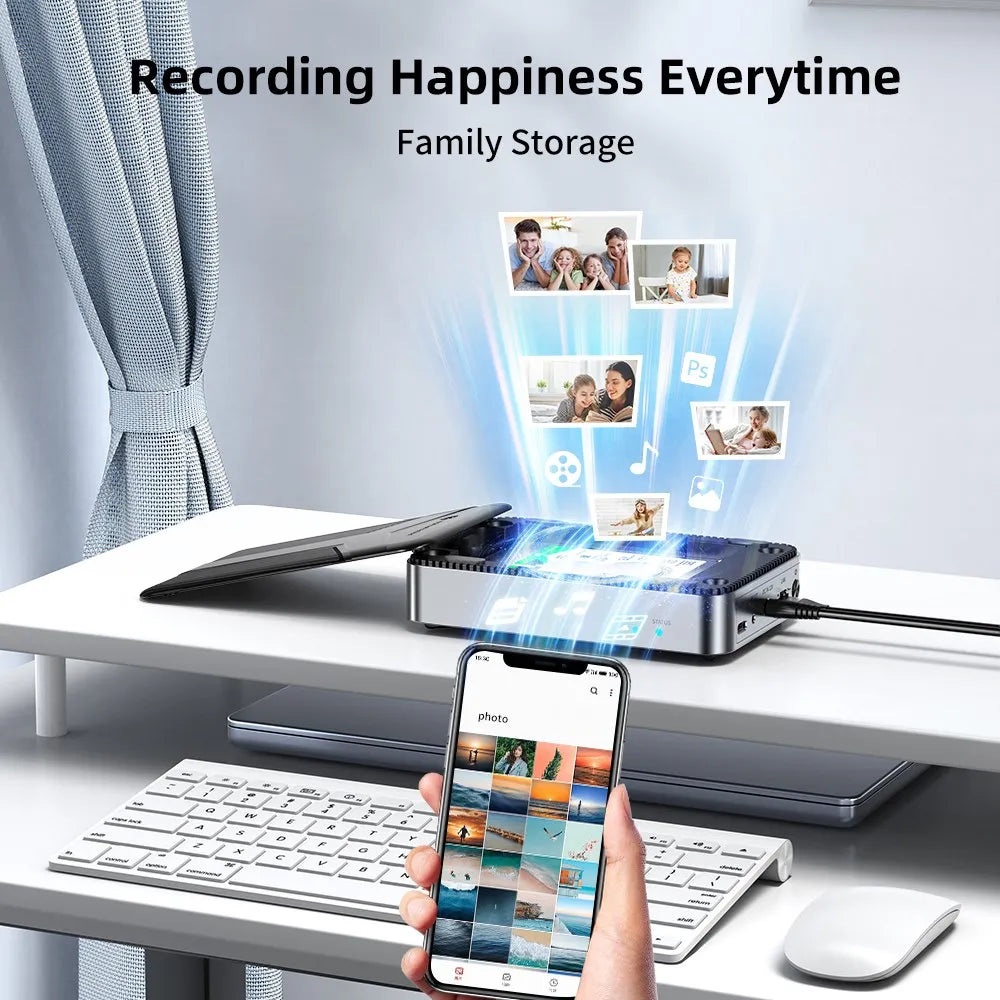 Yottamaster2.5"/ 3.5" SATA HDD NAS Network Private Cloud Storage Hard Drive Enclosure Cloud Storage with External HDD Enclosure