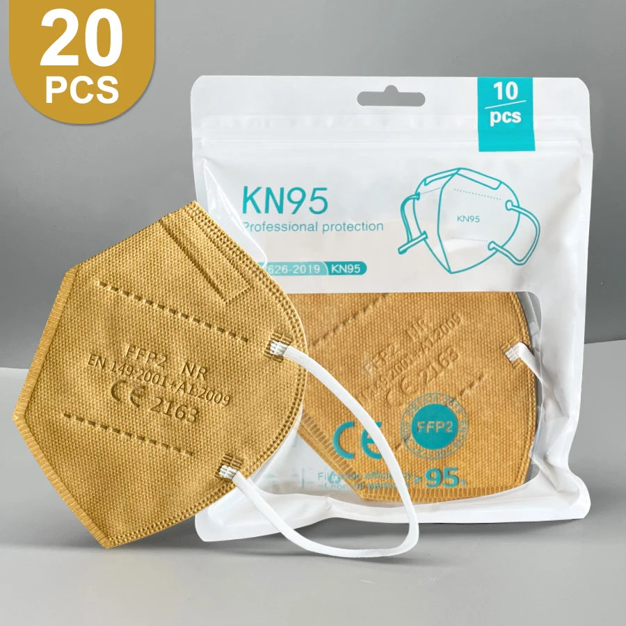 FFP2 Masks CE Approved KN95 mascarillas fpp2 5-layer Security Protection Mask Adult Face masque Color ffp2 NR Fast Free Shipping