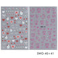 Colorful Blushimmer Sweet Element nail art stickers featuring flowers hearts cherries strawberries bows butterflies for kawaii manicure designs.