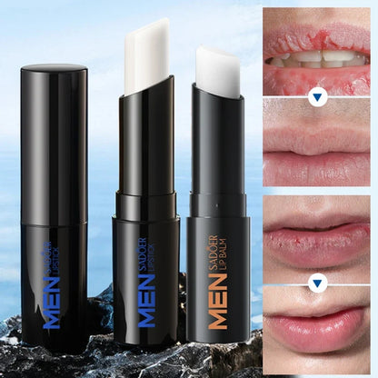 Blushimmer SADOER men's shark grass vaseline lip balm for winter, moisturizing and hydrating dry lips.