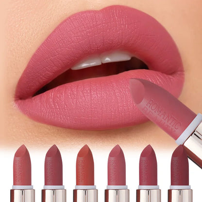 Blushimmer matte liquid lipstick in six colors, transfer-resistant, highly pigmented, smudge-proof, and long-lasting wear.