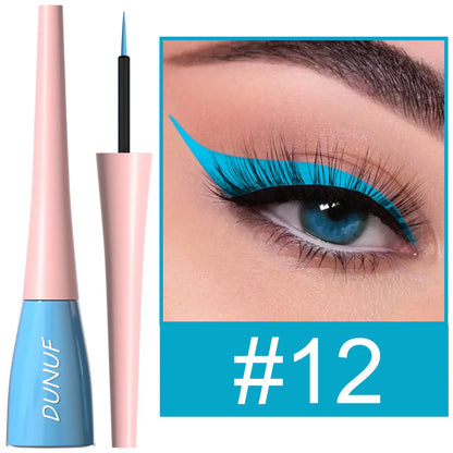 Matte dark green liquid eyeliner pencil by Blushimmer, waterproof, ultra-thin, quick-drying eye makeup for long-lasting color.