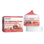 Blushimmer organic lip lightening balm in 30g container, soft pink lips with brighter, healthy appearance, dark lips before and after use