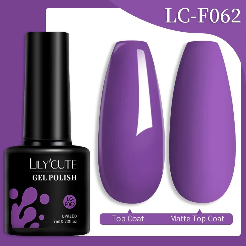Blushimmer Lilcycute 7ml colorful gel nail polish bottles in various shades for long-lasting manicure and nail art.