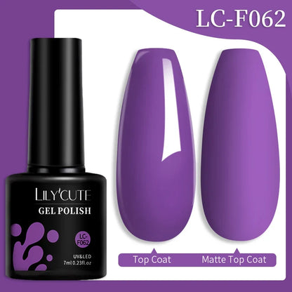 Blushimmer Lilcycute 7ml colorful gel nail polish bottles in various shades for long-lasting manicure and nail art.