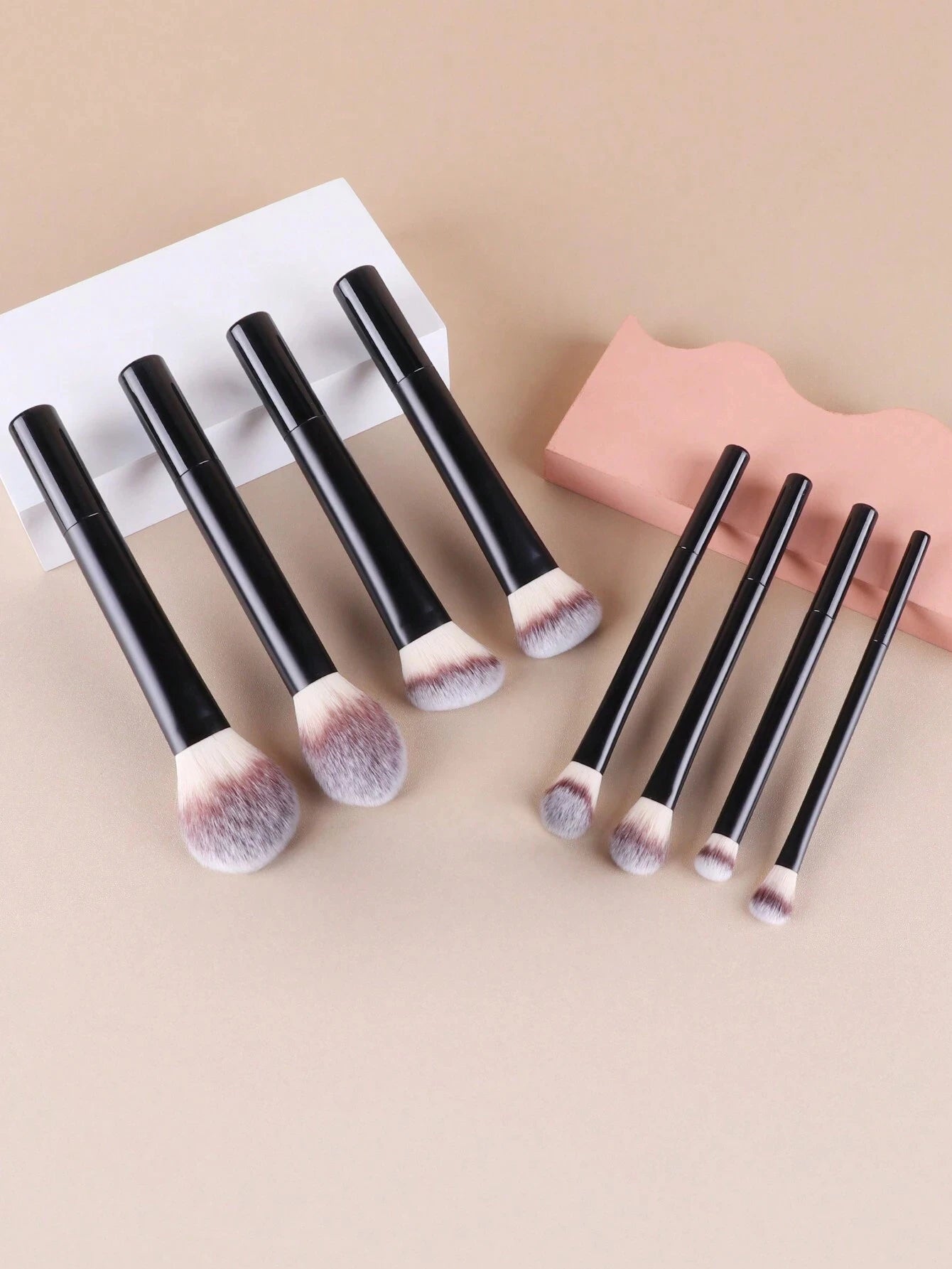 8pcs/Set Multi-Functional Cosmetic Makeup Brush Set, Includes Powder, Blush, Foundation, Eye Shadow