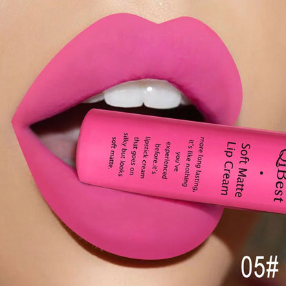 Blushimmer nude red liquid lipstick with velvet matte finish, long-lasting, waterproof, non-stick cup lip gloss for women.