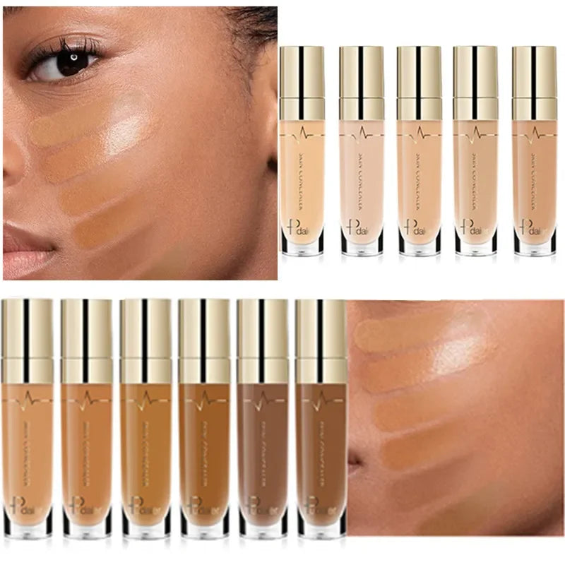 Blushimmer face contour concealer palette with liquid waterproof foundation and correctors for dark skin tones.
