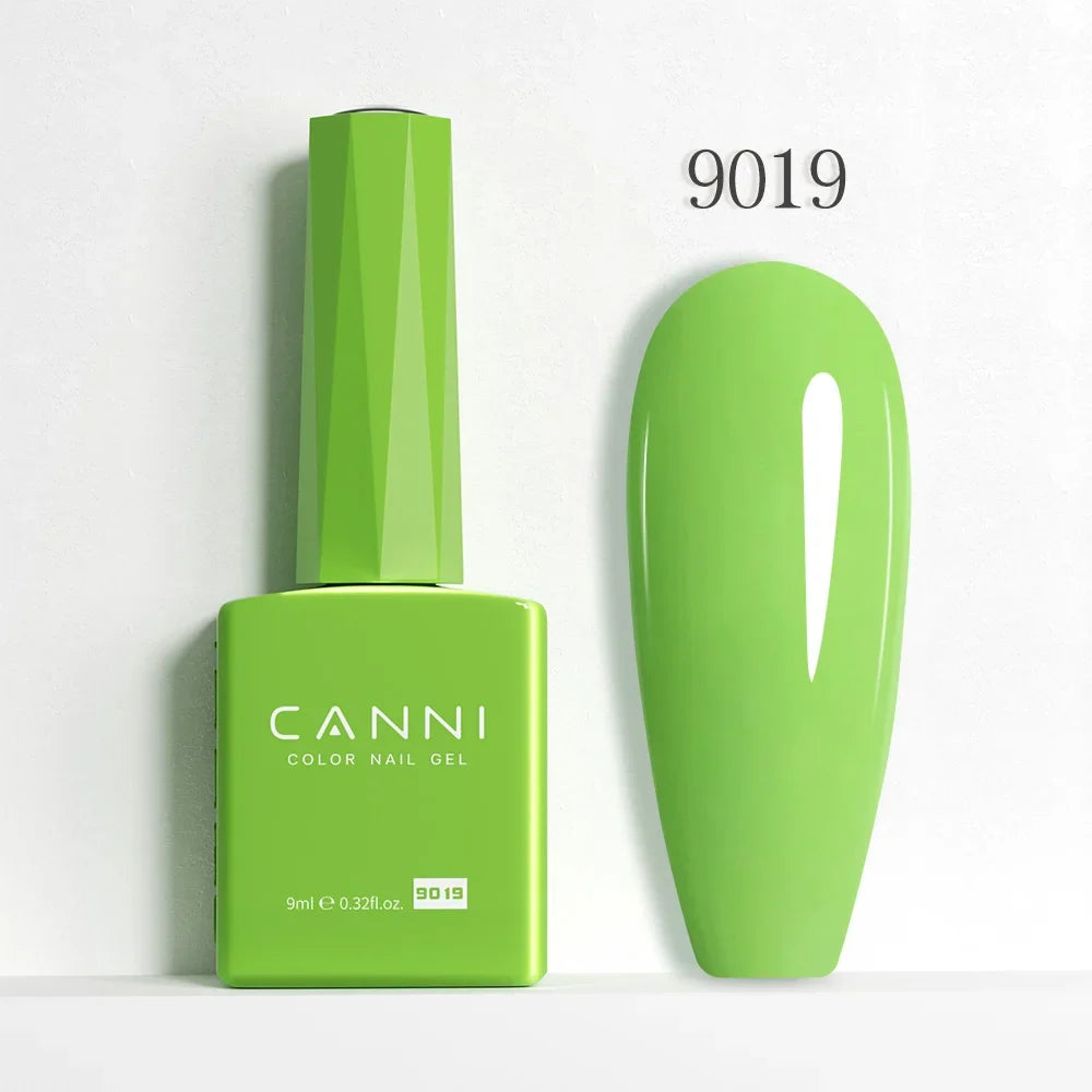 Blushimmer CANNI Hema Free Nail Gel Polish Fall Color Collection with semi-permanent diamond long-wear top coat in vibrant red and nude shades.