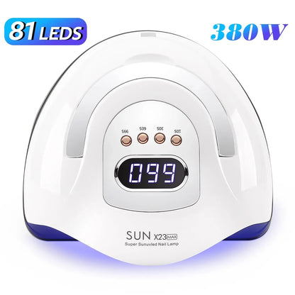 380W UV LED Lamp for Nail  84 LEDs Nail Dryer with Auto Sensor Quick-drying Manicure Lamp for Curing Nail Polish Nail Art Tools